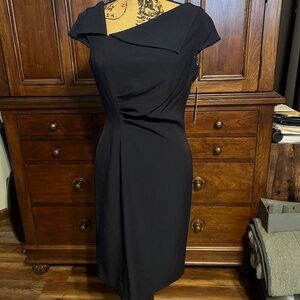 Tahari Navy Dress